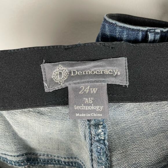 Democracy AbSolution Jeans Plus Size 24W Blue Bootcut High Rise Itty Bitty Boot - Picture 4 of 10